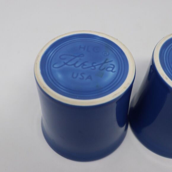 Fiesta HLC set of 2 Ring Handle Mug Blue Contemporary Retired Homer Laughlin - Picture 4 of 4